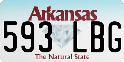 AR license plate 593LBG