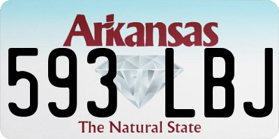 AR license plate 593LBJ