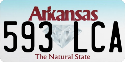 AR license plate 593LCA