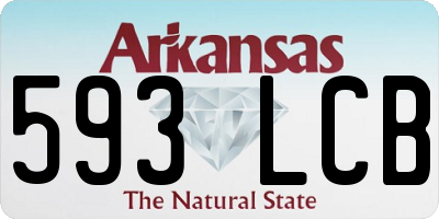AR license plate 593LCB