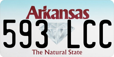 AR license plate 593LCC