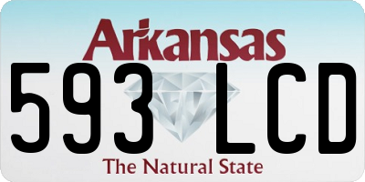 AR license plate 593LCD