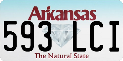 AR license plate 593LCI