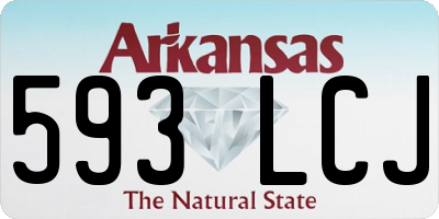 AR license plate 593LCJ