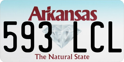 AR license plate 593LCL