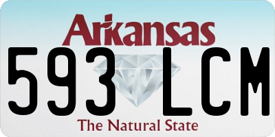 AR license plate 593LCM