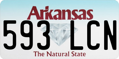 AR license plate 593LCN