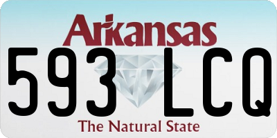 AR license plate 593LCQ
