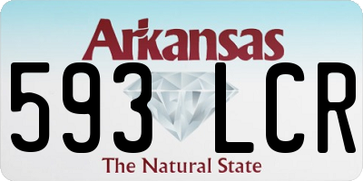 AR license plate 593LCR