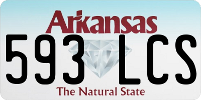 AR license plate 593LCS