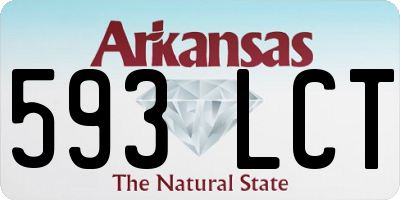 AR license plate 593LCT