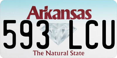 AR license plate 593LCU