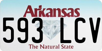 AR license plate 593LCV