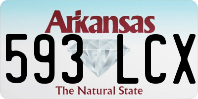 AR license plate 593LCX