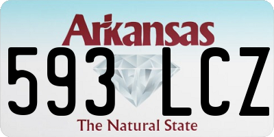 AR license plate 593LCZ