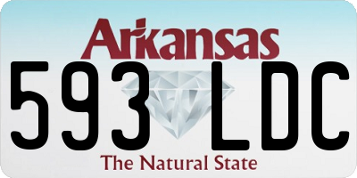 AR license plate 593LDC