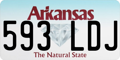 AR license plate 593LDJ