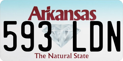 AR license plate 593LDN