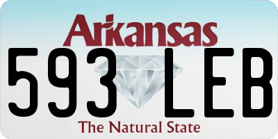 AR license plate 593LEB