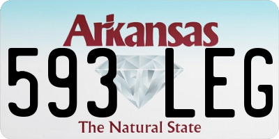 AR license plate 593LEG