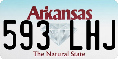 AR license plate 593LHJ