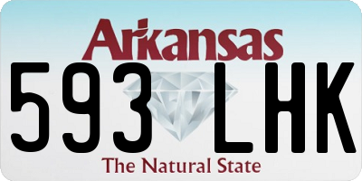 AR license plate 593LHK