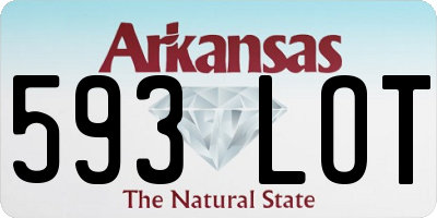 AR license plate 593LOT