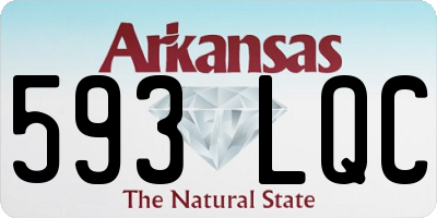 AR license plate 593LQC