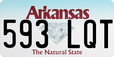 AR license plate 593LQT