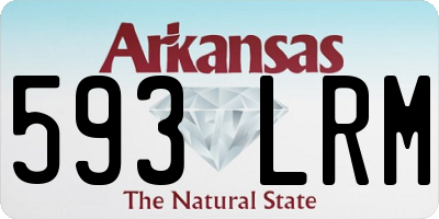 AR license plate 593LRM