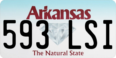 AR license plate 593LSI