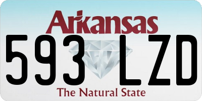 AR license plate 593LZD