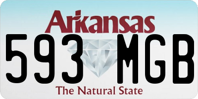 AR license plate 593MGB