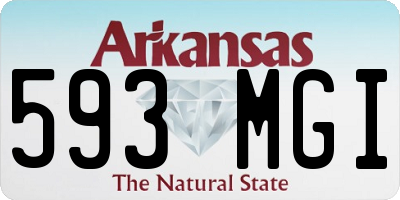 AR license plate 593MGI