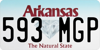 AR license plate 593MGP