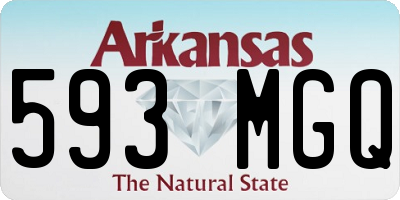 AR license plate 593MGQ