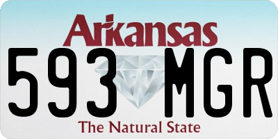 AR license plate 593MGR