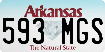 AR license plate 593MGS