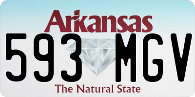 AR license plate 593MGV