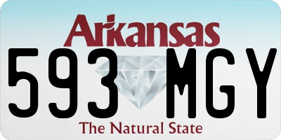 AR license plate 593MGY