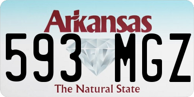 AR license plate 593MGZ