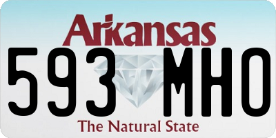 AR license plate 593MHO