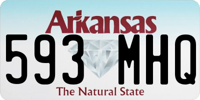 AR license plate 593MHQ