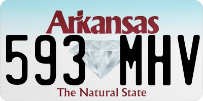 AR license plate 593MHV