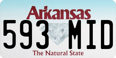 AR license plate 593MID