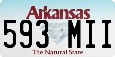 AR license plate 593MII