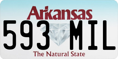 AR license plate 593MIL