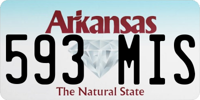 AR license plate 593MIS