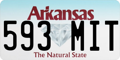 AR license plate 593MIT