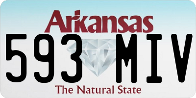 AR license plate 593MIV